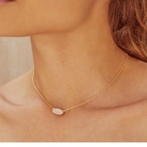 Ever Necklace in rose gold/iridescent drusy